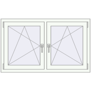 REHAU ENERGY-SAVING SYNEGO MD 1290x770 mm BLACK_BROWN zewnętrzny