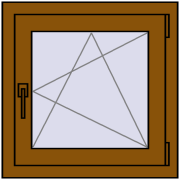 REHAU OPTIMUM EURO-DESIGN 70 600x600 mm GOLDEN OAK two-sided