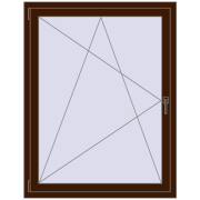 Tilt-and-Turn 1060x1350 mm CLASICTHERM 70 MAHAGON_SAPELI two-sided