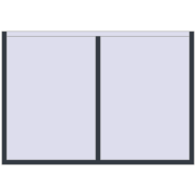 REHAU OPTIMUM EURO-DESIGN 70 2020x1400 mm ANTHRACITE_GREY_STRUKTURAL dwustronny