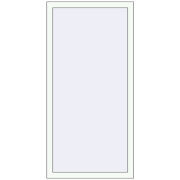 REHAU OPTIMUM EURO-DESIGN 70 700x1500 mm RAL 9016 Traffic white two-sided