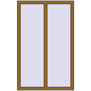 REHAU BRILLANT DESIGN 920x1450 mm LIGHT_OAK two-sided