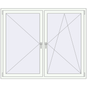 REHAU OPTIMUM EURO-DESIGN 70 1720x1420 mm RAL 9016 Traffic white two-sided