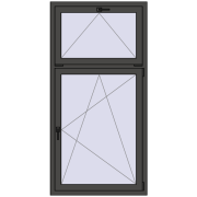 REHAU BRILLANT DESIGN 900x1800 mm BASALT_GREY two-sided