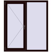 REHAU OPTIMUM EURO-DESIGN 70 1300x1500 mm CHOCOLATE_BROWN two-sided