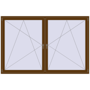 REHAU OPTIMUM EURO-DESIGN 70 2300x1500 mm WALNUT two-sided