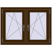 Okna skrzydłowe 1020x740 mm REHAU ENERGY-SAVING SYNEGO MD DARK_OAK dwustronny