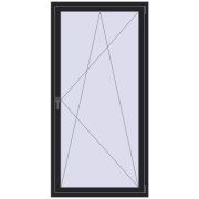 REHAU ENERGY-SAVING SYNEGO MD 1000x2000 mm BLACK_ULTI-MATT two-sided