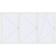 Okna skrzydłowe 4000x2300 mm KORSA BRILLANT DESIGN ANTHRACITE_GREY_STRUKTURAL zewnętrzny