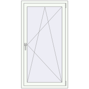 Okna skrzydłowe 800x1500 mm REHAU OPTIMUM EURO-DESIGN 70 RAL 9016 Traffic white dwustronny