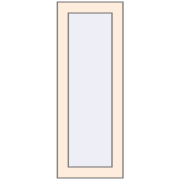REHAU OPTIMUM EURO-DESIGN 70 300x800 mm CREAME_WHITE_50L-2 two-sided