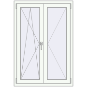 REHAU OPTIMUM EURO-DESIGN 70 900x1300 mm RAL 9016 Traffic white two-sided