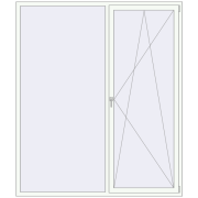 Okna skrzydłowe 2000x2340 mm REHAU OPTIMUM EURO-DESIGN 70 GOLDEN OAK zewnętrzny