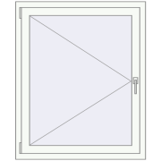 REHAU OPTIMUM EURO-DESIGN 70 940x1140 mm RAL 9016 Traffic white two-sided