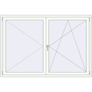 REHAU OPTIMUM EURO-DESIGN 70 1900x1300 mm RAL 9016 Traffic white two-sided