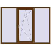 REHAU OPTIMUM EURO-DESIGN 70 1900x1400 mm WALNUT two-sided