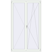 REHAU OPTIMUM EURO-DESIGN 70 1350x2300 mm RAL 9016 Traffic white two-sided