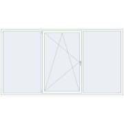 REHAU ENERGY-SAVING SYNEGO MD 3260x1760 mm RAL 9016 Traffic white two-sided
