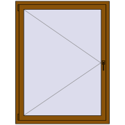 REHAU ENERGY-SAVING SYNEGO MD 1170x1500 mm GOLDEN OAK two-sided