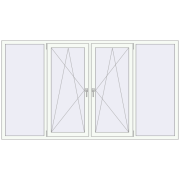 REHAU OPTIMUM EURO-DESIGN 70 2500x1400 mm RAL 9016 Traffic white two-sided