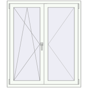 REHAU OPTIMUM EURO-DESIGN 70 1130x1320 mm RAL 9016 Traffic white two-sided