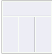 REHAU BRILLANT DESIGN 1840x1925 mm RAL 9016 Traffic white two-sided