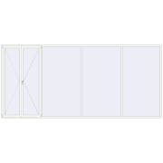 REHAU ENERGY-SAVING SYNEGO MD 5000x2300 mm RAL 9016 Traffic white two-sided