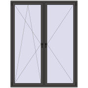 REHAU ENERGY-SAVING SYNEGO MD 1700x2200 mm BASALT_GREY two-sided