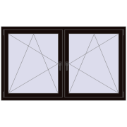 REHAU ENERGY-SAVING SYNEGO MD 1770x1025 mm BLACK_BROWN two-sided