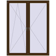 REHAU ENERGY-SAVING SYNEGO MD 1700x2200 mm DARK_OAK two-sided