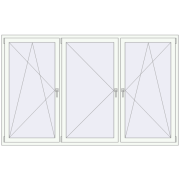 REHAU OPTIMUM EURO-DESIGN 70 2400x1500 mm ANTHRACITE_GREY_STRUKTURAL external