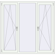 Okna skrzydłowe 1630x1580 mm KORSA BRILLANT DESIGN