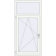 Tilt-and-Turn 740x1520 mm EPSILON OPTIMA RAL 9016 Traffic white two-sided