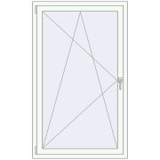 REHAU OPTIMUM EURO-DESIGN 70 1000x1600 mm RAL 9016 Traffic white two-sided
