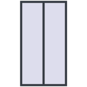 REHAU ENERGY-SAVING SYNEGO MD 1100x2000 mm ANTHRACITE_GREY_STRUKTURAL two-sided