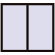 REHAU OPTIMUM EURO-DESIGN 70 1300x1170 mm BLACK_BROWN two-sided