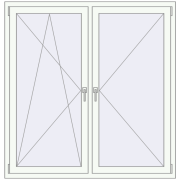 REHAU OPTIMUM EURO-DESIGN 70 1500x1500 mm RAL 9016 Traffic white two-sided
