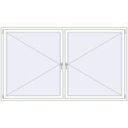 REHAU ENERGY-SAVING SYNEGO MD 2400x1400 mm RAL 9016 Traffic white two-sided