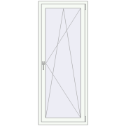 REHAU OPTIMUM EURO-DESIGN 70 680x1760 mm RAL 9016 Traffic white two-sided