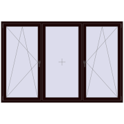 REHAU OPTIMUM EURO-DESIGN 70 2400x1600 mm CHOCOLATE_BROWN two-sided