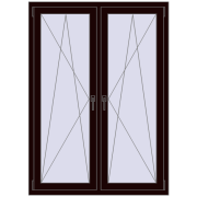 REHAU ENERGY-SAVING SYNEGO MD 1155x1595 mm CHOCOLATE_BROWN dwustronny