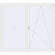 REHAU OPTIMUM EURO-DESIGN 70 2400x2150 mm RAL 9016 Traffic white two-sided