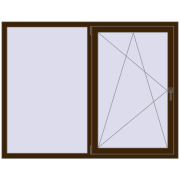 REHAU OPTIMUM EURO-DESIGN 70 1680x1300 mm DARK_OAK two-sided