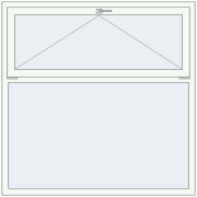REHAU OPTIMUM EURO-DESIGN 70 1500x1500 mm RAL 9016 Traffic white two-sided