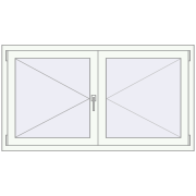 REHAU OPTIMUM EURO-DESIGN 70 1450x800 mm ANTHRACITE_GREY_STRUKTURAL external