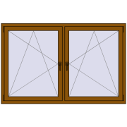 Tilt-and-Turn 1770x1145 mm REHAU ENERGY-SAVING SYNEGO MD GOLDEN OAK two-sided Tilt-and-Turn 1770x1145 mm REHAU ENERGY-SAVING SYNEGO MD GOLDEN OAK two-sided