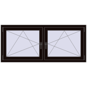 REHAU ENERGY-SAVING SYNEGO MD 1590x710 mm BLACK_BROWN dwustronny