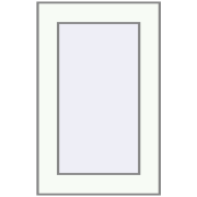 REHAU RENOVATION EURO 70 340x500 mm RAL 9016 Traffic white two-sided