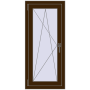 REHAU OPTIMUM EURO-DESIGN 70 520x1150 mm DARK_OAK two-sided