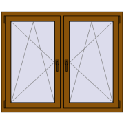 REHAU ENERGY-SAVING SYNEGO MD 1275x1025 mm GOLDEN OAK dwustronny